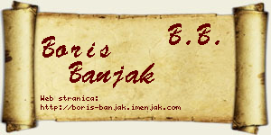 Boris Banjak vizit kartica